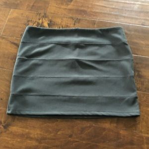 Smokey gray pencil mini skirt